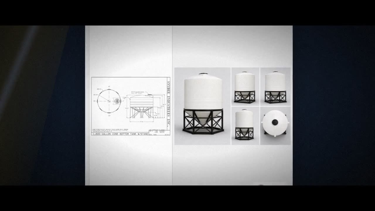 Snyder Industries 1600 Gallon Heavy Duty Cone Bottom Tank video