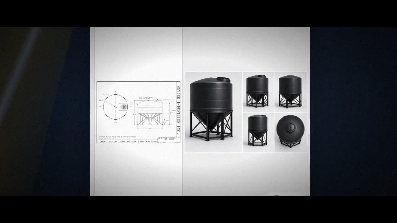Snyder Industries 1600 Gallon XLPE Heavy Duty Cone Bottom Tank video