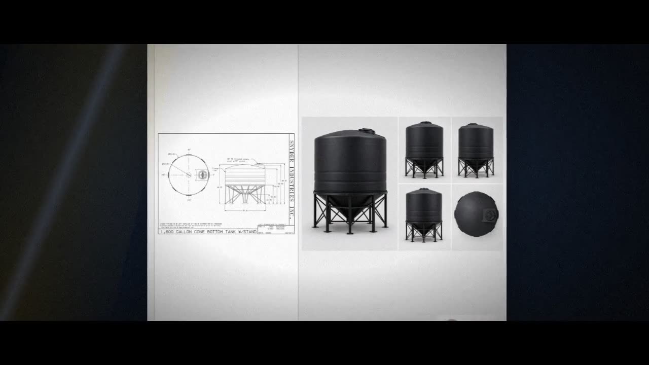 Snyder Industries 1600 Gallon Heavy Duty Cone Bottom Tank video
