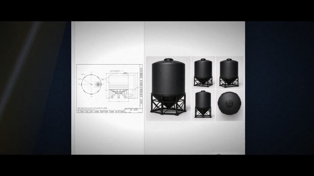 Snyder Industries 2500 Gallon XLPE Heavy Duty Cone Bottom Tank video