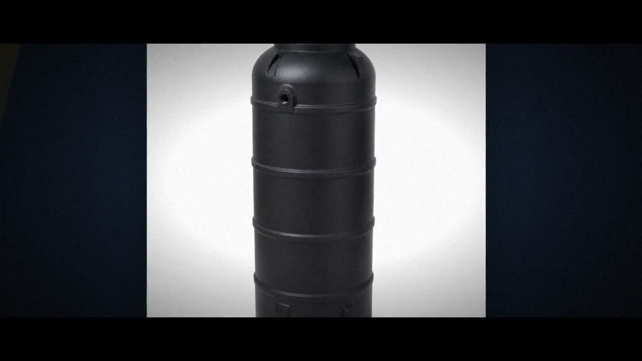 DuraCast 90 Gallon Plastic Vertical Liquid Storage Tank in Black video
