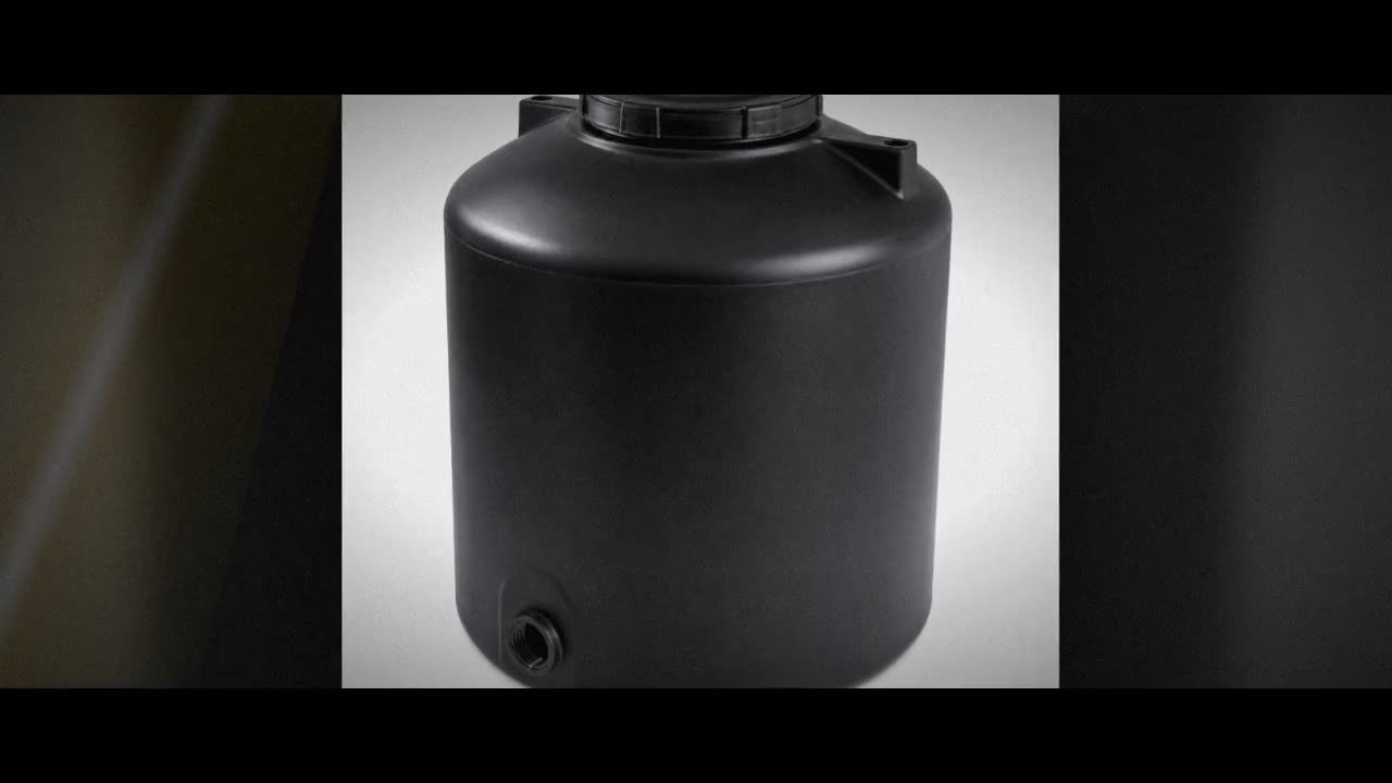 100 Gallon Plastic Vertical Liquid Storage Tank in Black video