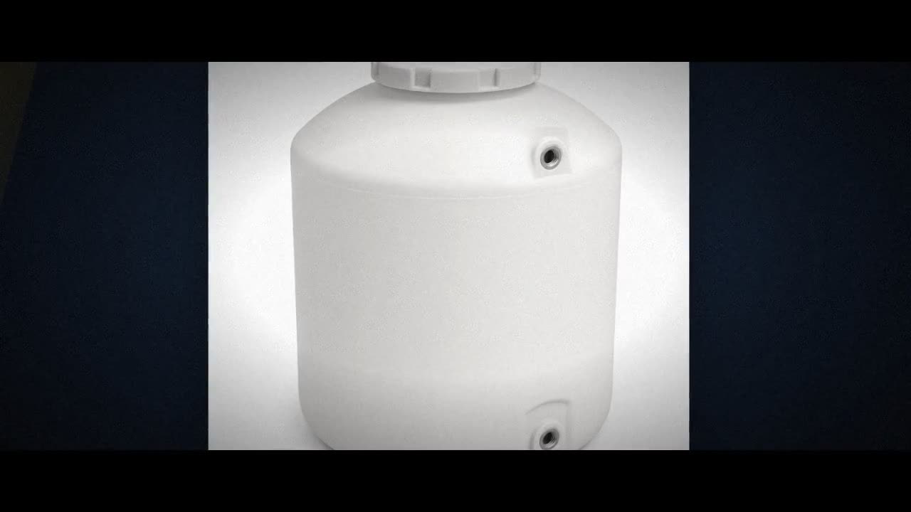 100 Gallon Plastic Vertical Liquid Storage Tank in White video