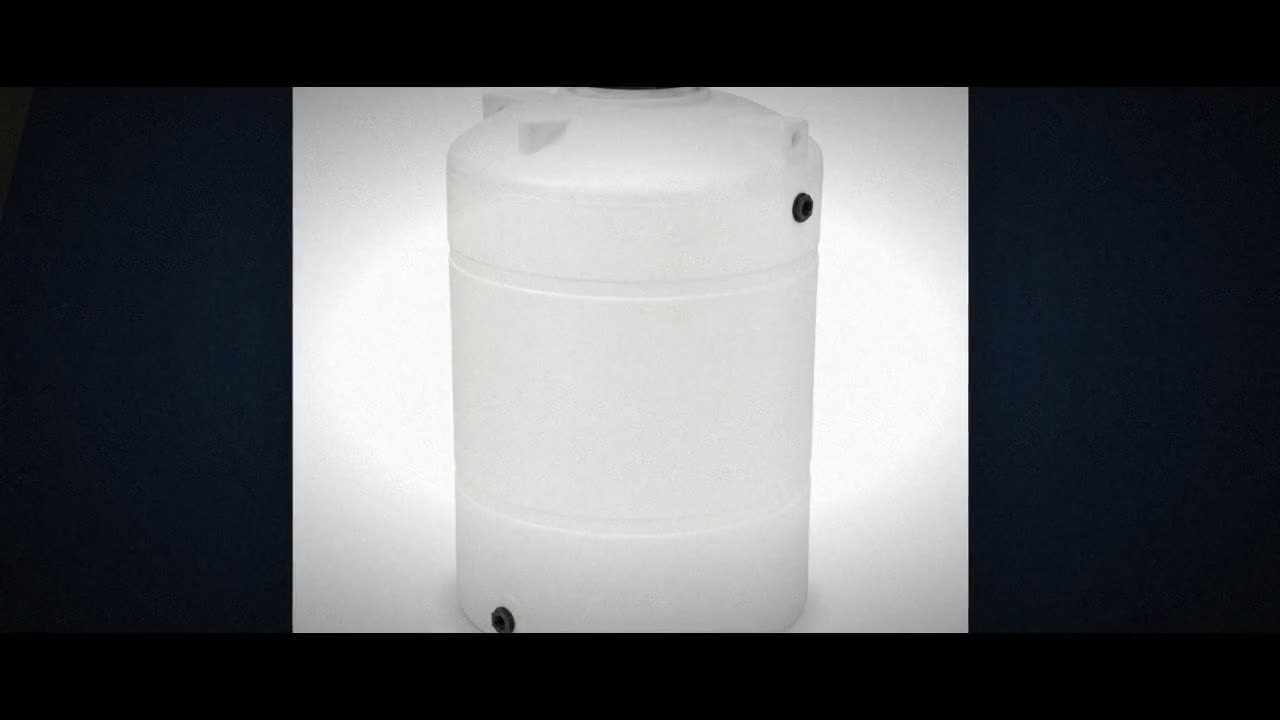 165 Gallon Plastic Vertical Water Storage Tank in Green video