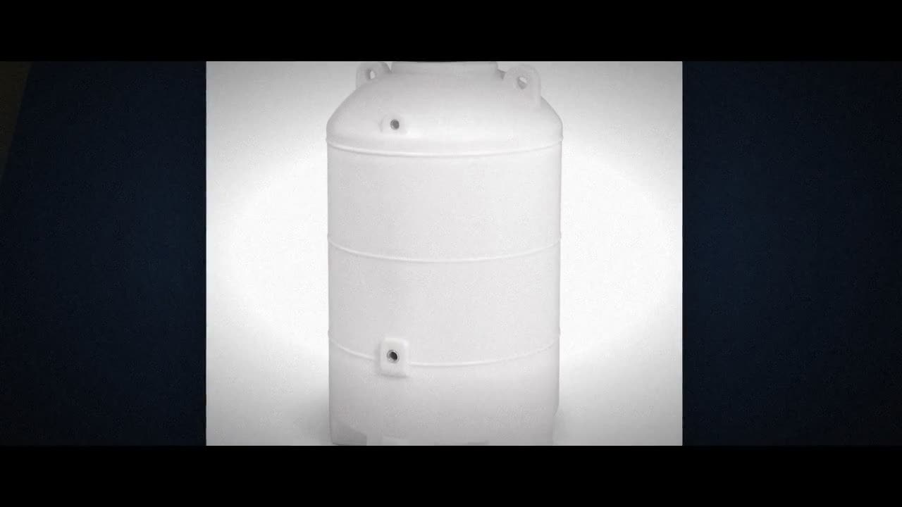 165 Gallon Plastic Vertical Liquid Storage Tank in White video