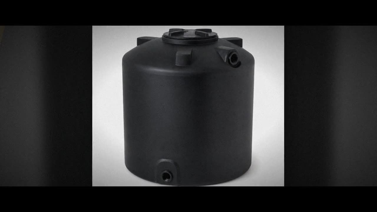 200 Gallon Plastic Vertical Water Storage Tank in Black video