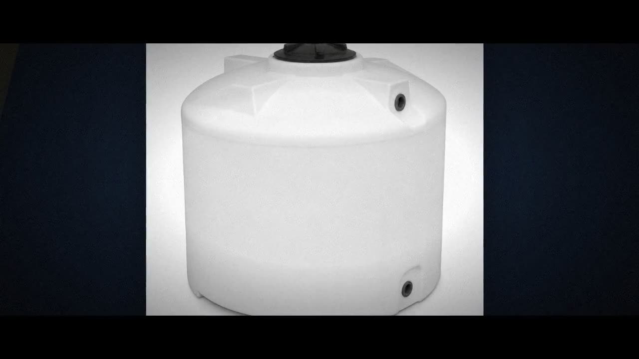 200 Gallon Plastic Vertical Liquid Storage Tank in White video