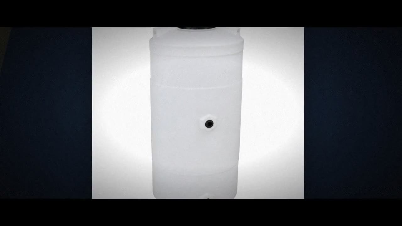 250 Gallon Plastic Vertical Liquid Storage Tank in White video