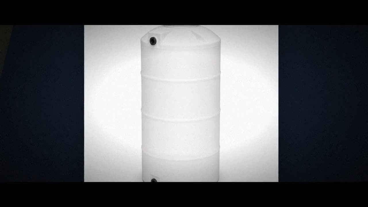 250 Gallon Plastic Vertical Liquid Storage Tank in White video