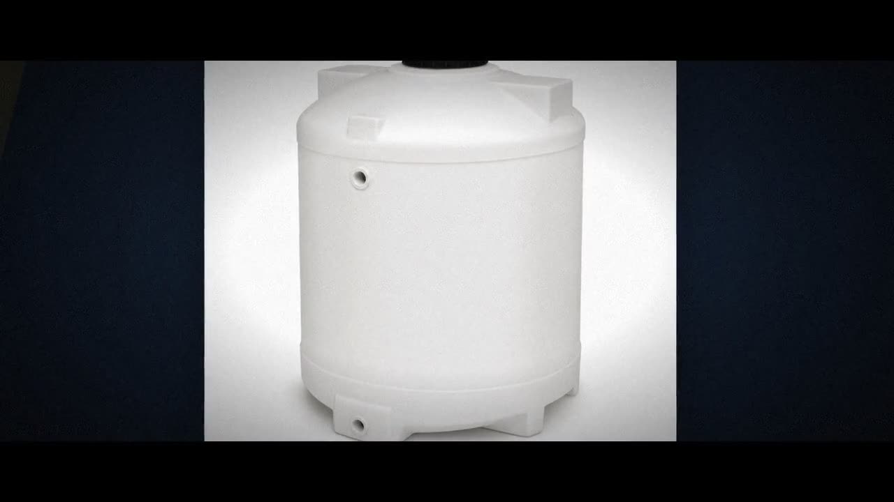 650 Gallon Plastic Vertical Liquid Storage Tank in White video