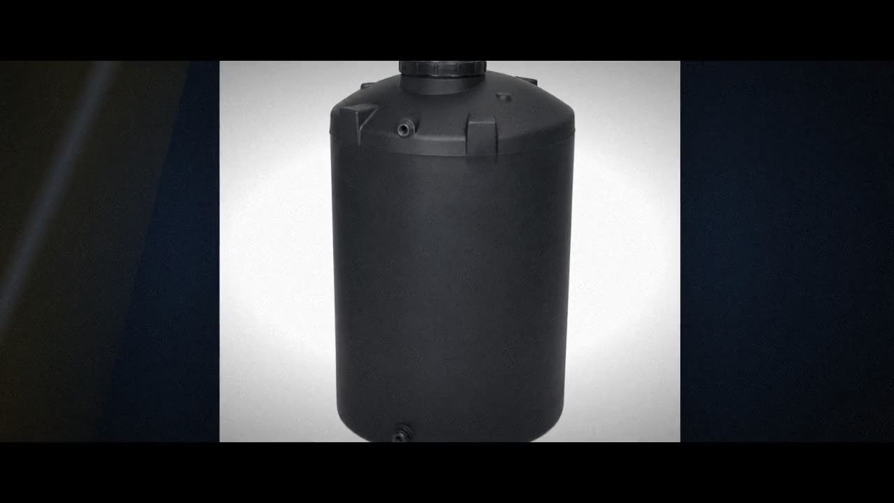 800 Gallon Plastic Vertical Liquid Storage Tank in Black video