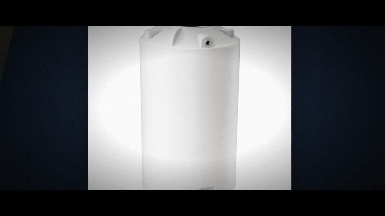 800 Gallon Plastic Vertical Water Storage Tank in White video
