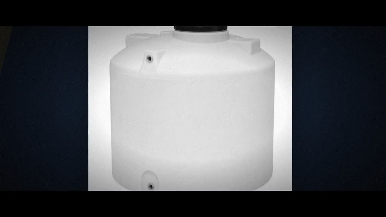 1100 Gallon Plastic Vertical Water Storage Tank in White video