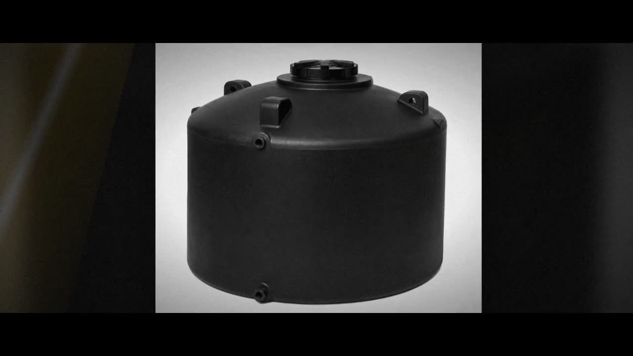 1200 Gallon Plastic Vertical Water Storage Tank in Black video