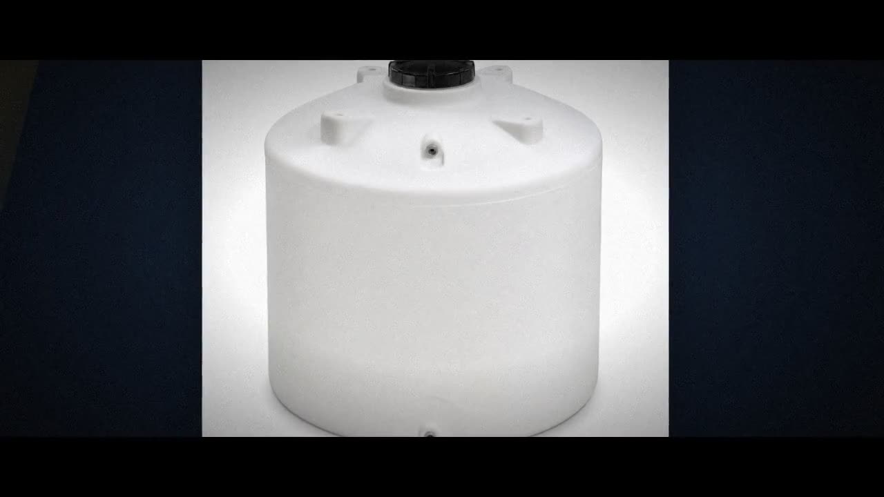 1200 Gallon Plastic Vertical Water Storage Tank in White video
