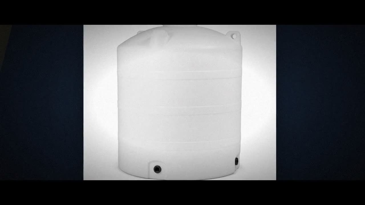 1550 Gallon Plastic Vertical Water Storage Tank in Green video