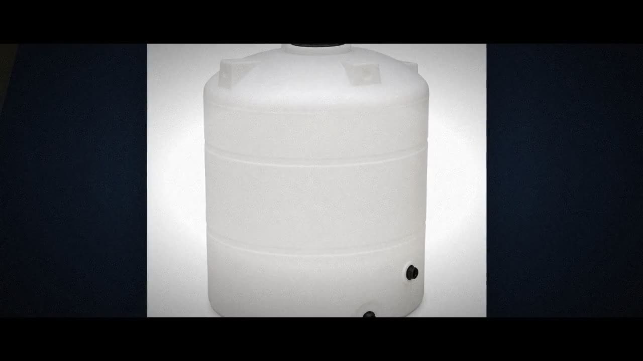 1700 Gallon Plastic Vertical Water Storage Tank in Green video