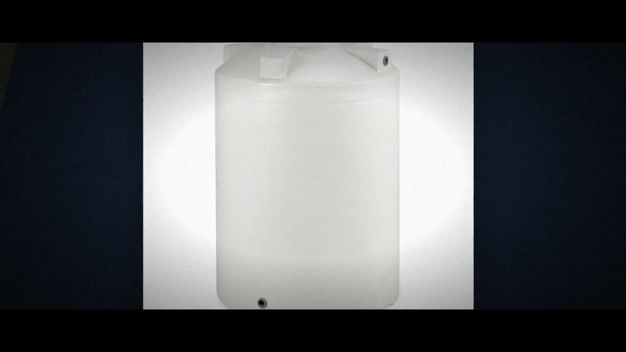 2200 Gallon Plastic Vertical Liquid Storage Tank in White video