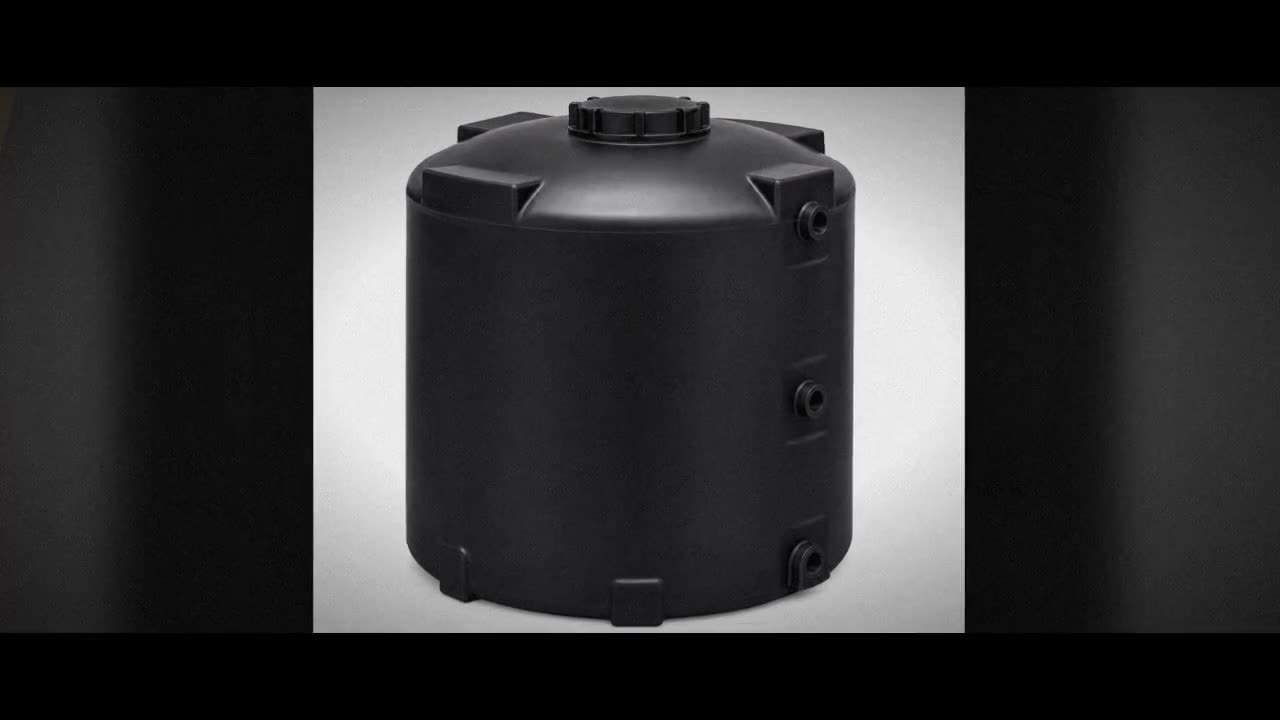 2500 Gallon Plastic Vertical Water Storage Tank in Black video