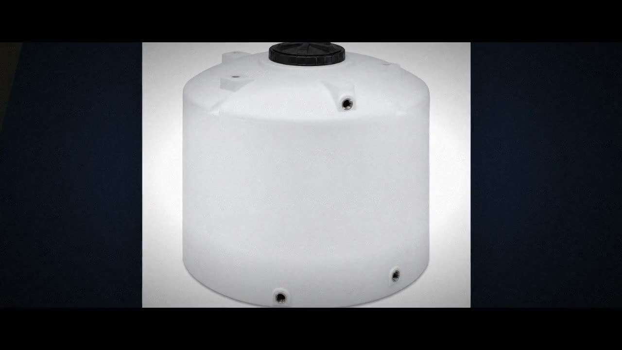 900 Gallon Plastic Vertical Liquid Storage Tank in White video