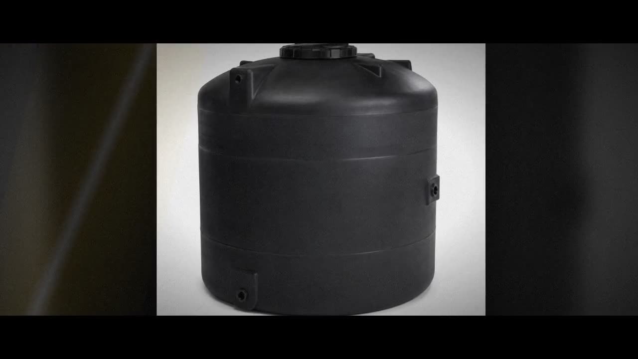 1100 Gallon Plastic Vertical Water Storage Tank in Black video