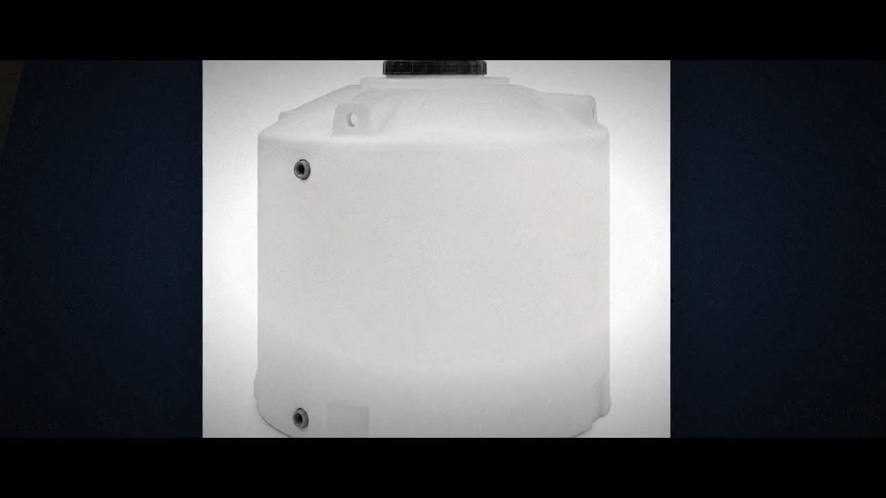 1100 Gallon Plastic Vertical Liquid Storage Tank in White video