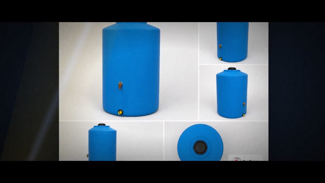 Bushman 100 Gallon Plastic Vertical Emergency Water Storage Tank in Bl video