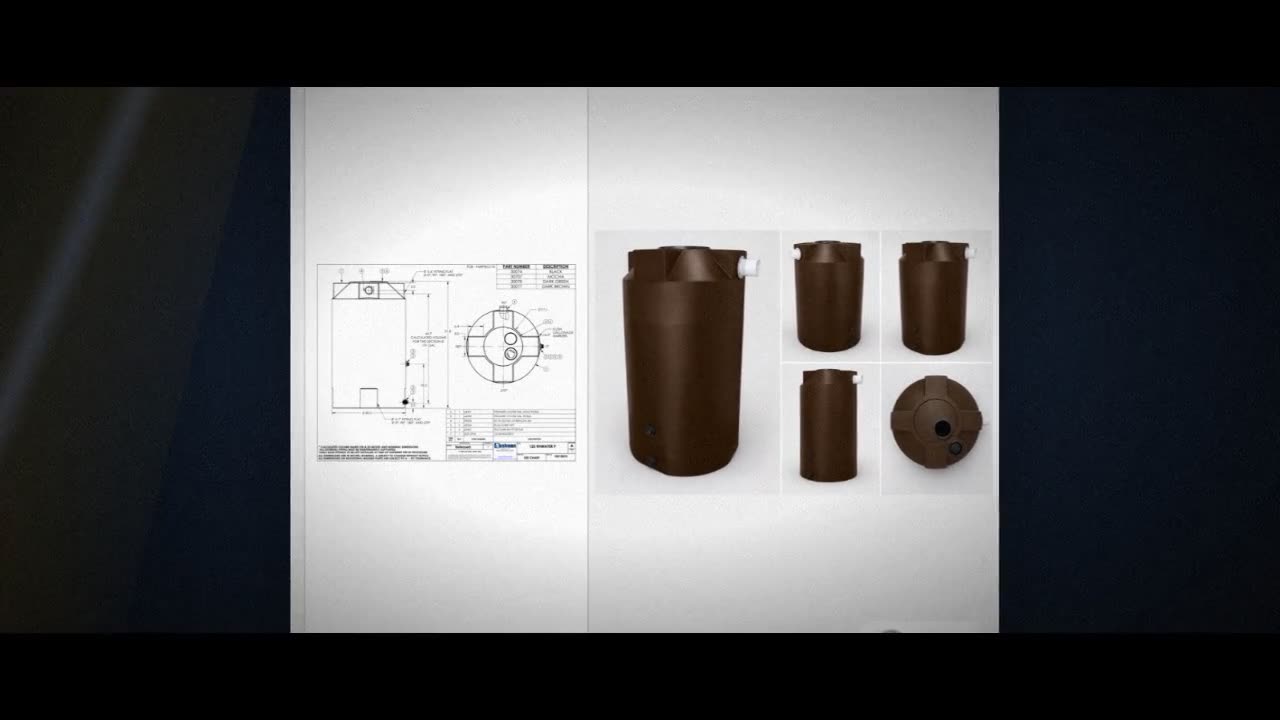 Bushman 125 Gallon Plastic Vertical Rainwater Harvesting Tank in Dark  video