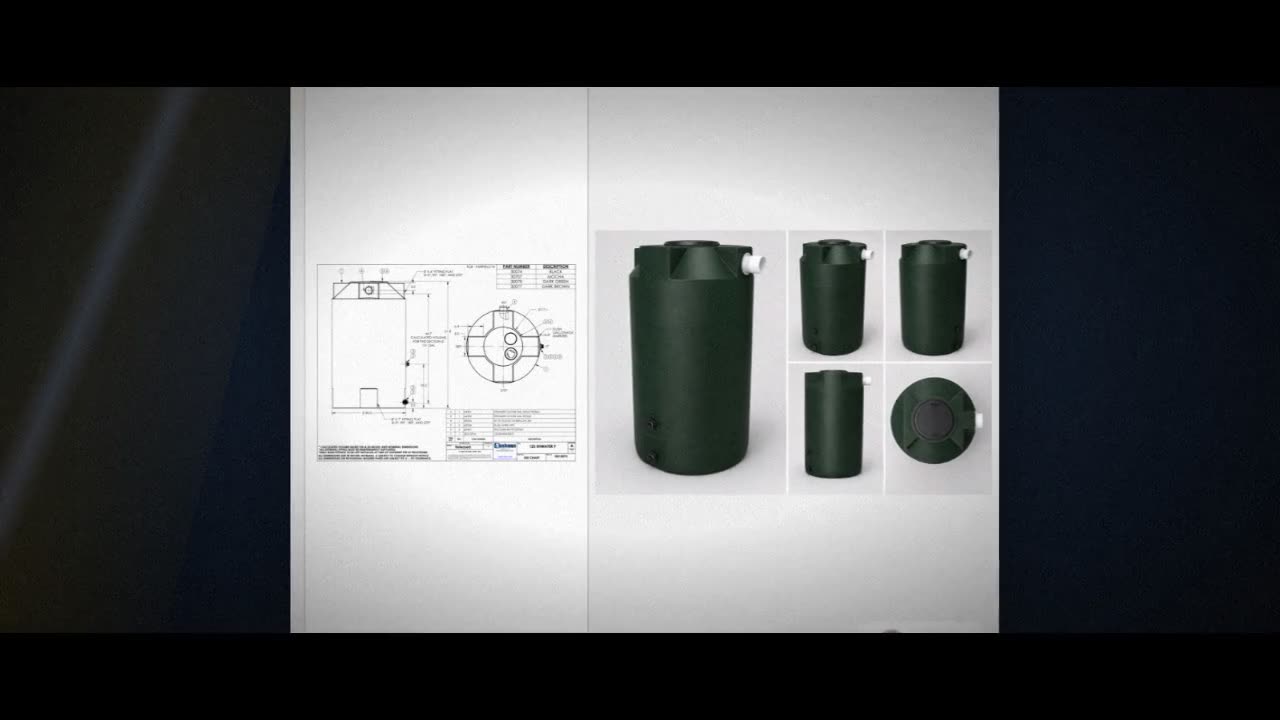 Bushman 125 Gallon Plastic Vertical Rainwater Harvesting Tank in Green video