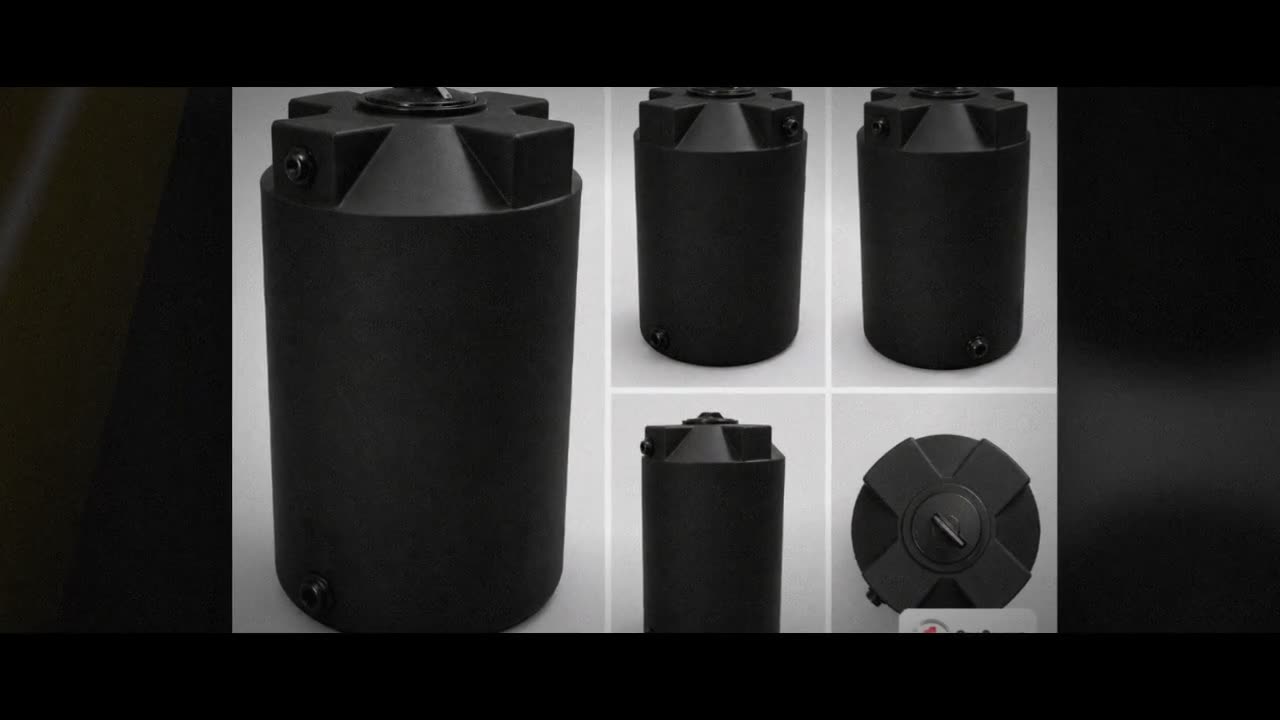 Bushman 125 Gallon Plastic Vertical Water Storage Tank in Black video