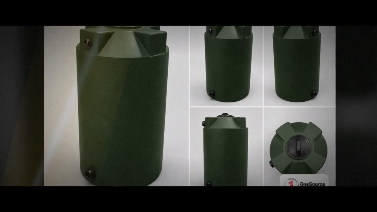 Bushman 125 Gallon Plastic Vertical Water Storage Tank in Green video