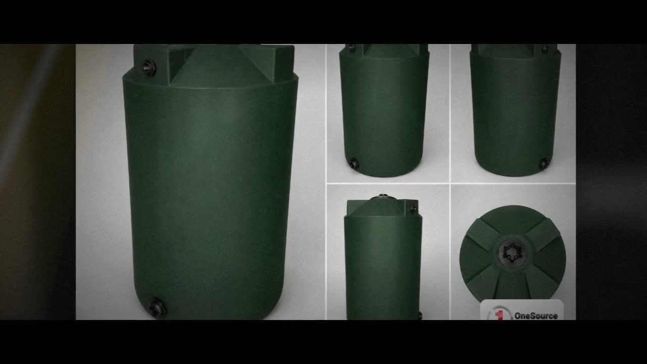 Bushman 200 Gallon Plastic Vertical Water Storage Tank in Dark Green video