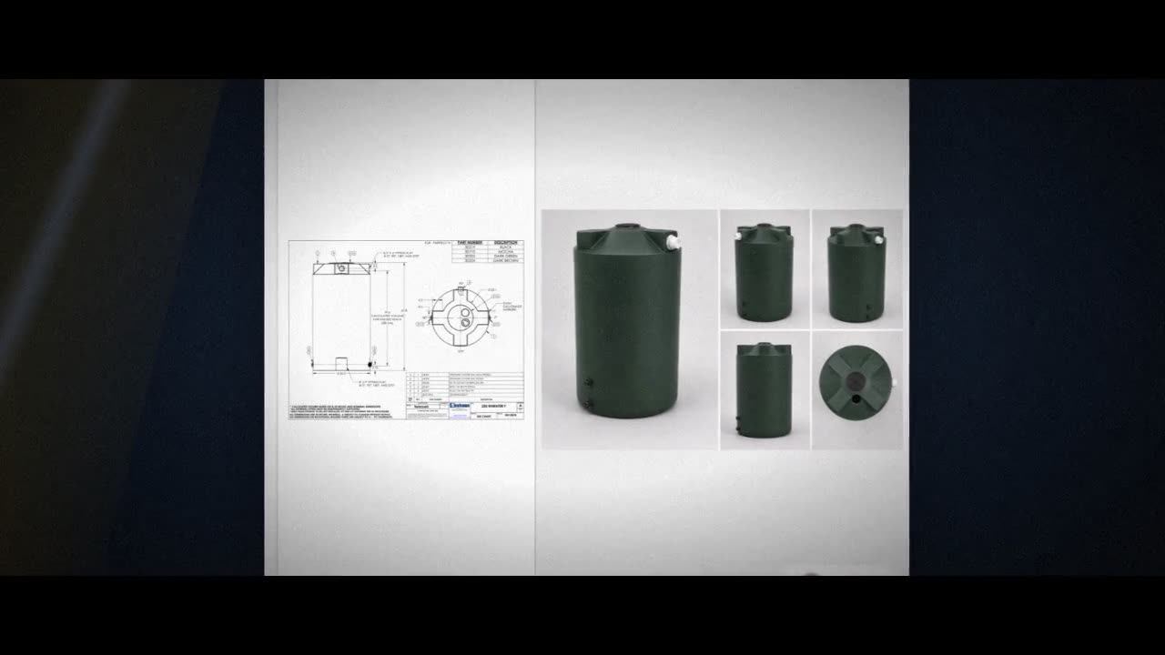 Bushman 250 Gallon Plastic Vertical Rainwater Harvesting Tank in Green video