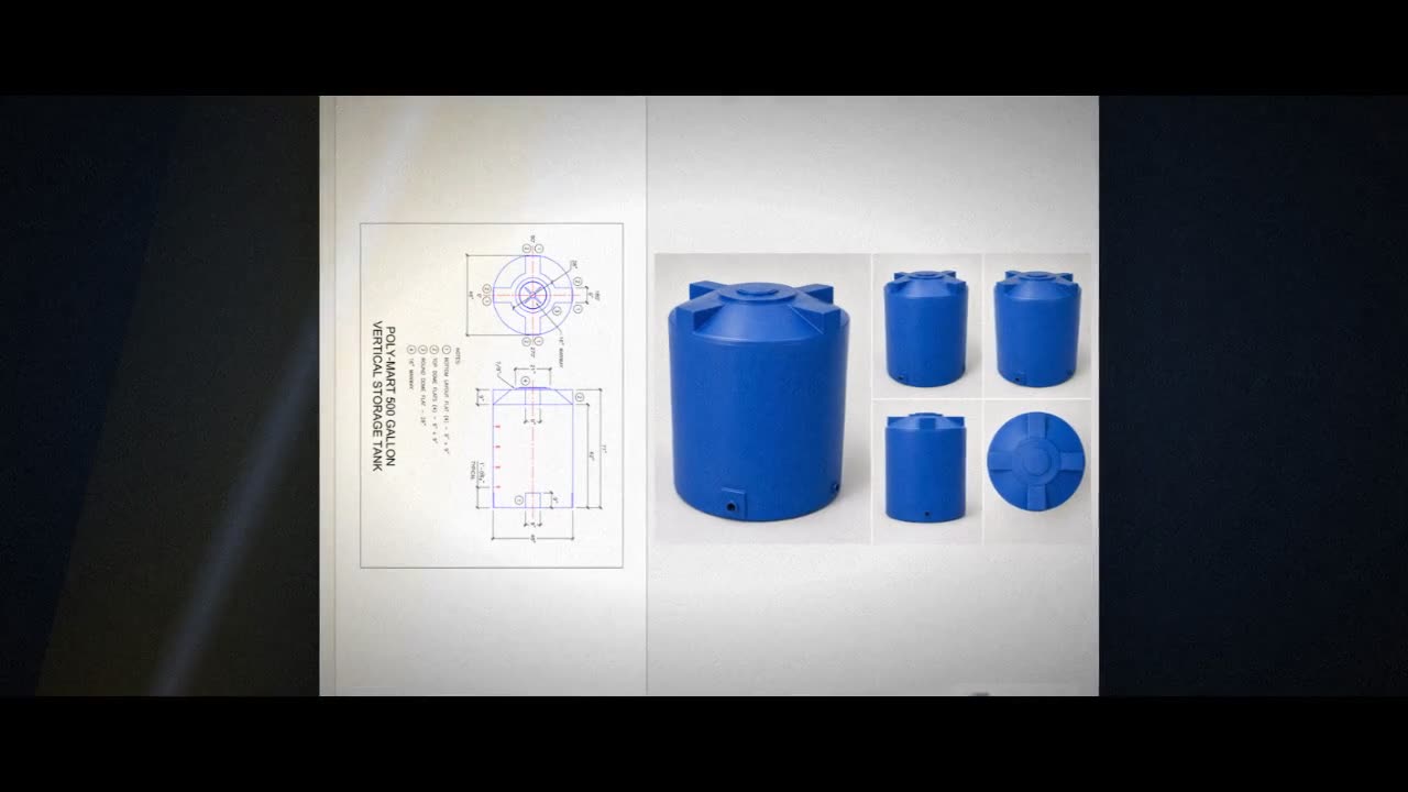 Bushman 500 Gallon Plastic Vertical Emergency Water Storage Tank in Bl video