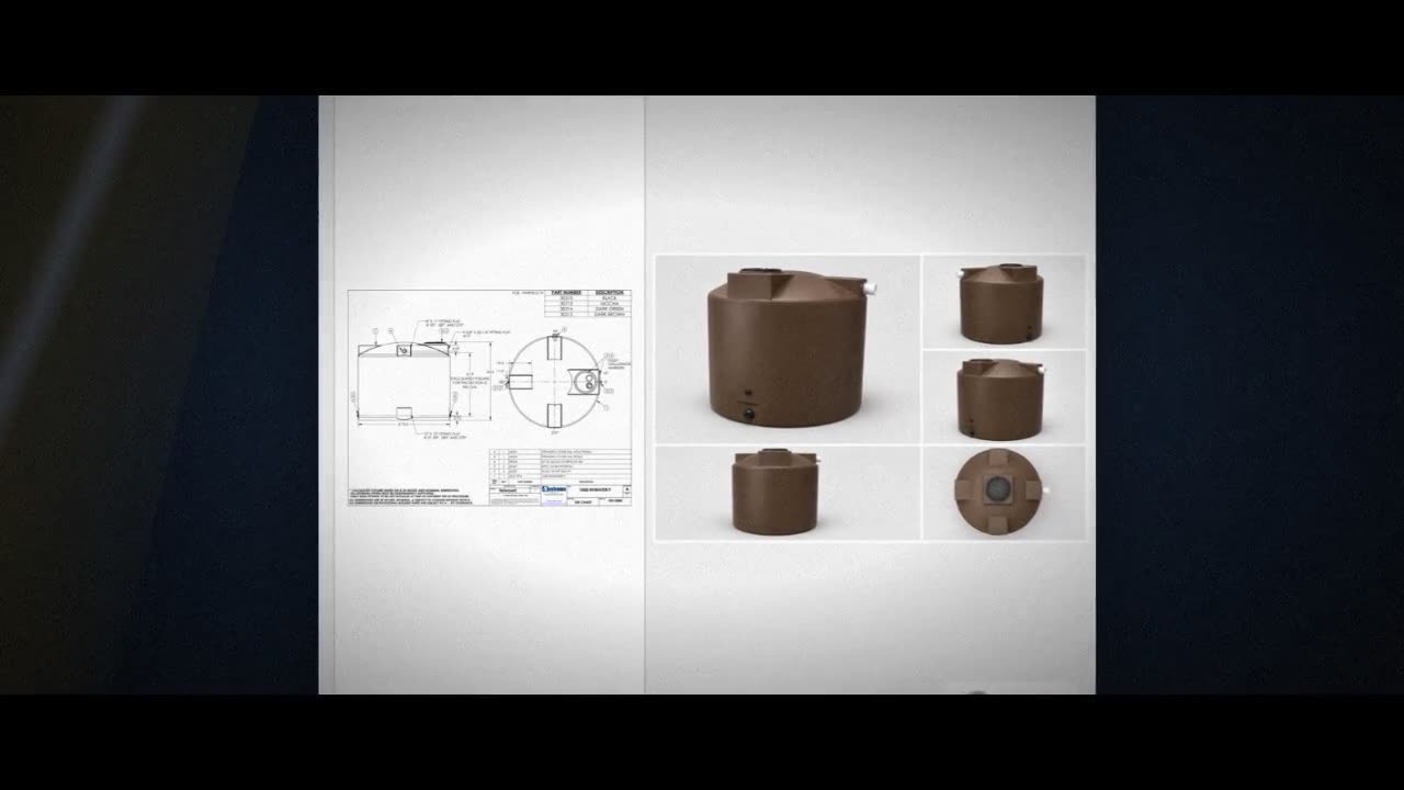 Bushman 1000 Gallon Plastic Vertical Rainwater Harvesting Tank in Dark video
