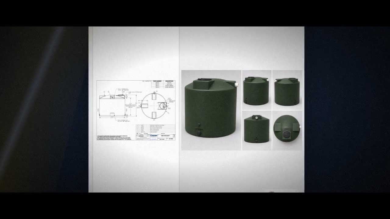 Bushman 1000 Gallon Plastic Vertical Rainwater Harvesting Tank in Gree video