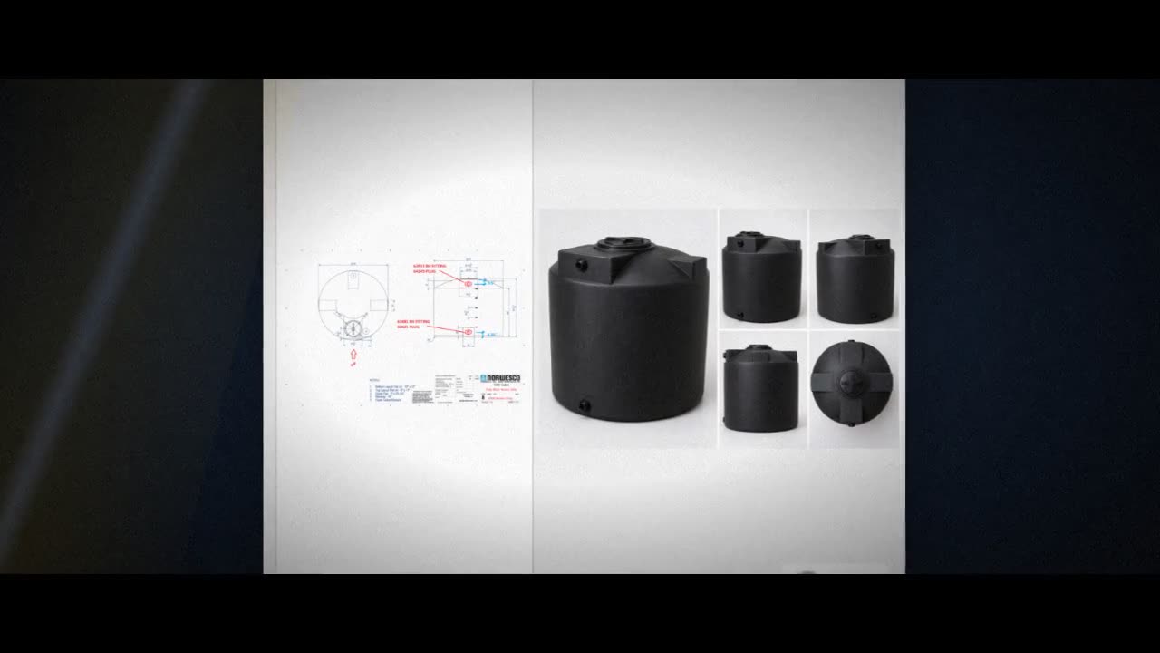 Bushman 1000 Gallon Plastic Vertical Water Storage Tank in Black video