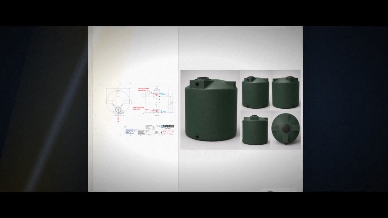 Bushman 1000 Gallon Plastic Vertical Water Storage Tank in Dark Green video