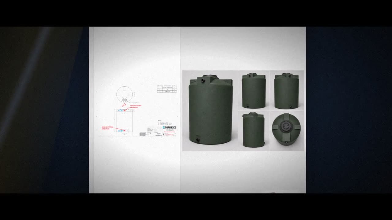 Bushman 1150 Gallon Plastic Vertical Water Storage Tank in Dark Green video