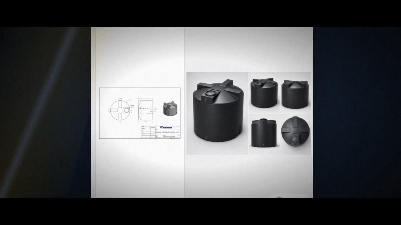 Bushman 1500 Gallon Plastic Vertical Water Storage Tank in Black video