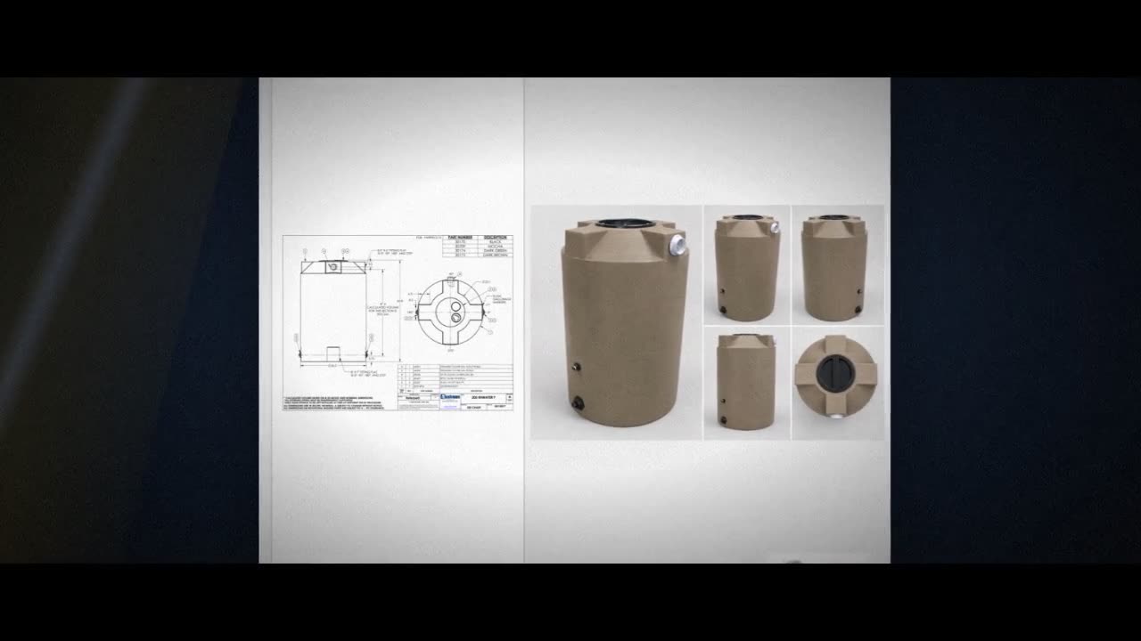 Bushman 200 Gallon Plastic Vertical Rainwater Harvesting Tank in Mocha video