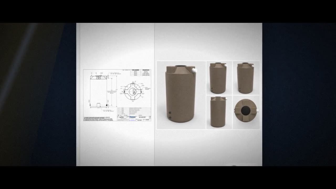 Bushman 250 Gallon Plastic Vertical Rainwater Harvesting Tank in Mocha video