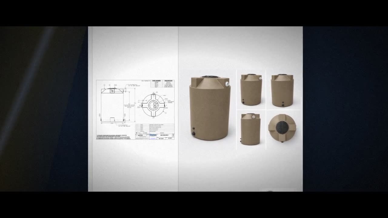 Bushman 500 Gallon Plastic Vertical Rainwater Harvesting Tank in Mocha video