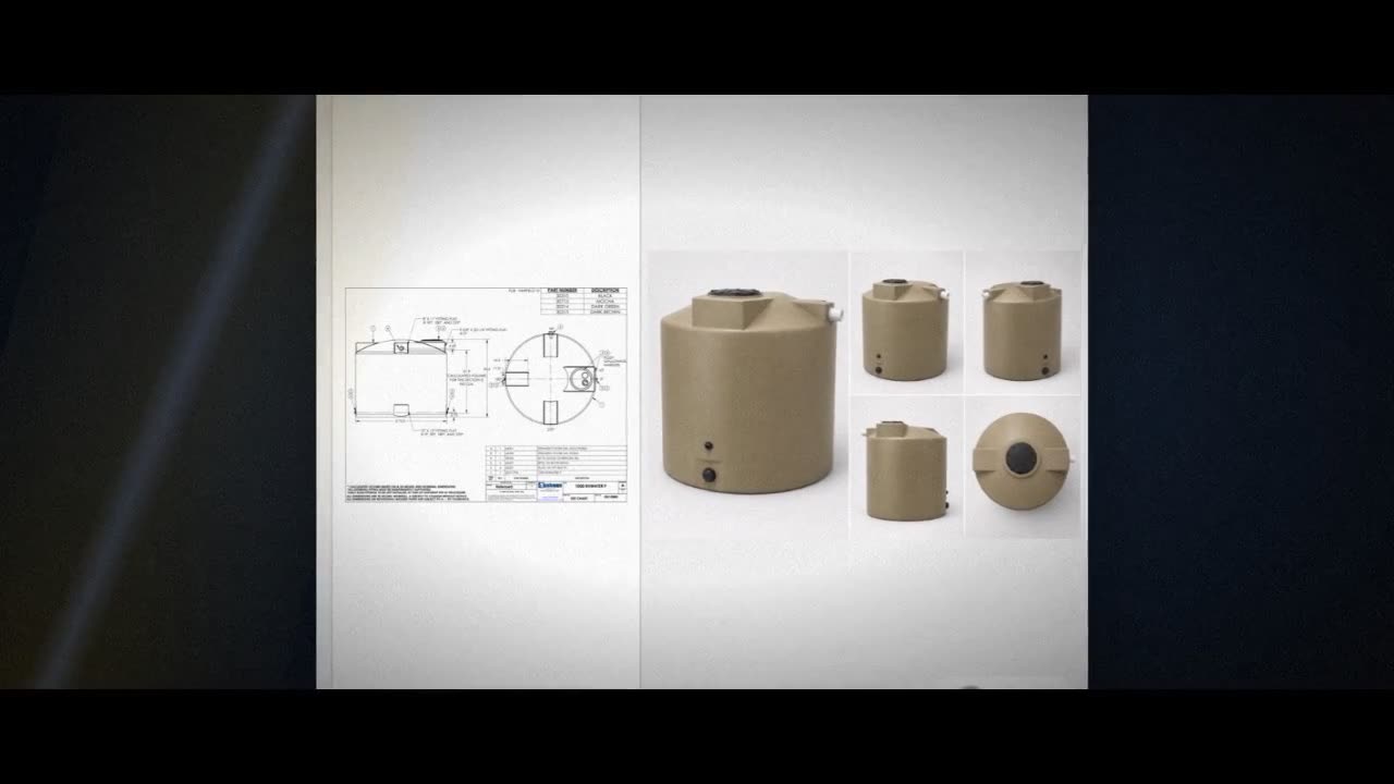 Bushman 1000 Gallon Plastic Vertical Rainwater Harvesting Tank in Moch video