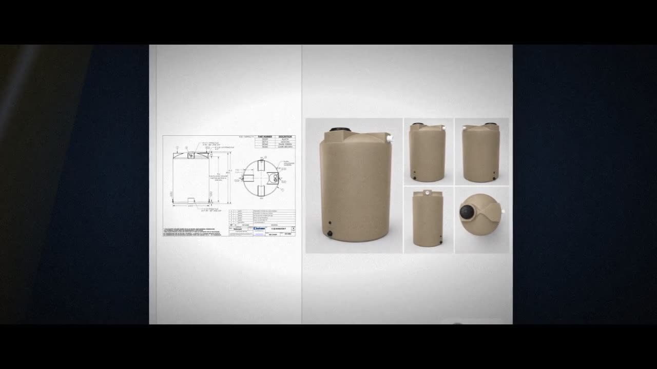 Bushman 1150 Gallon Plastic Vertical Rainwater Harvesting Tank in Moch video