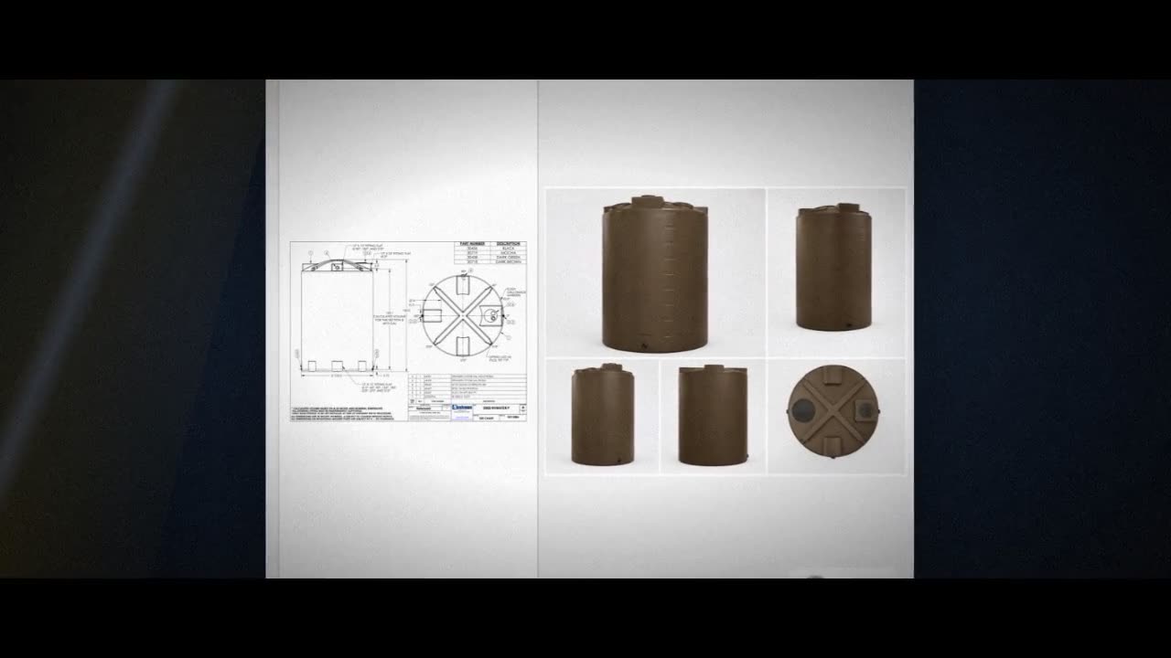 Bushman 5000 Gallon Plastic Vertical Rainwater Harvesting Tank in Dark video