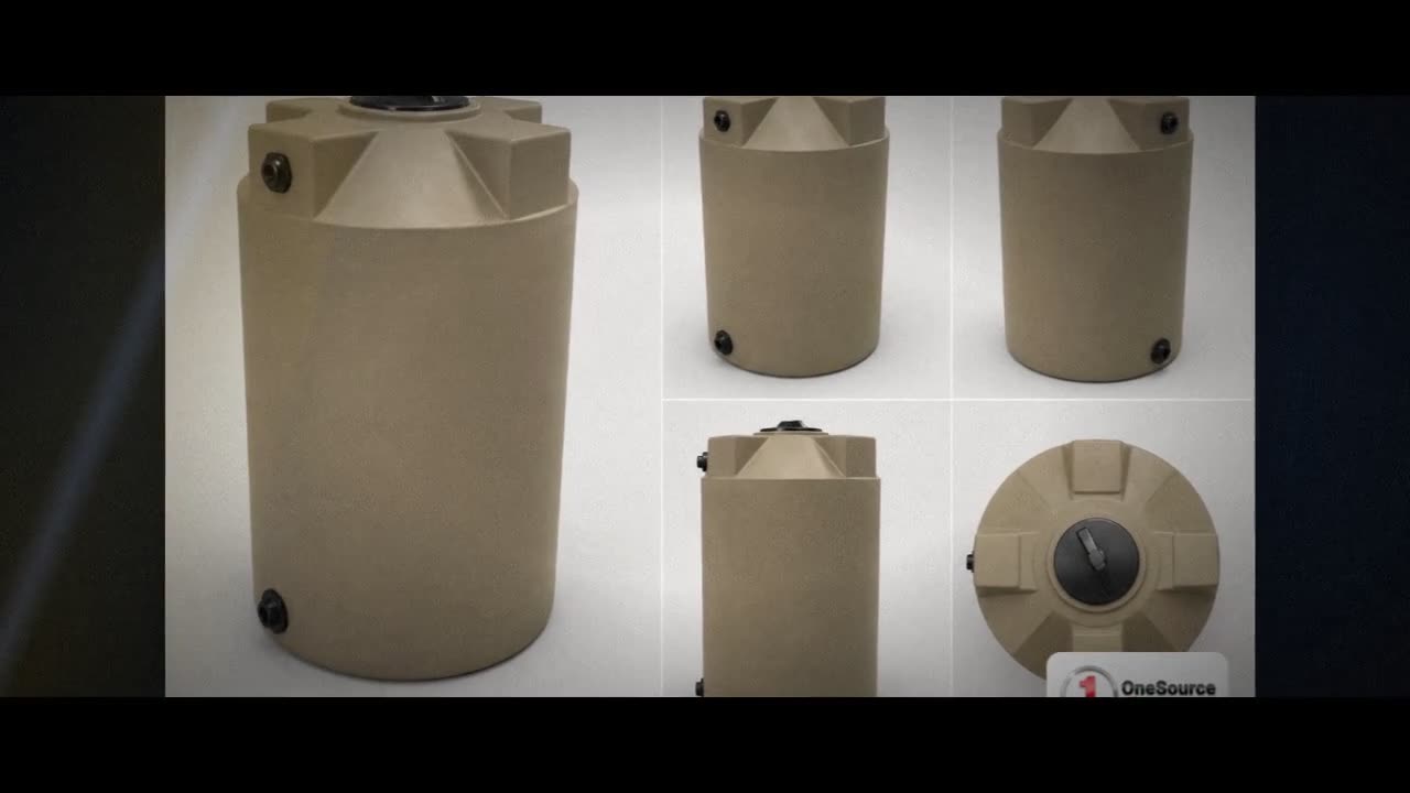 Bushman 125 Gallon Plastic Vertical Water Storage Tank in Mocha video