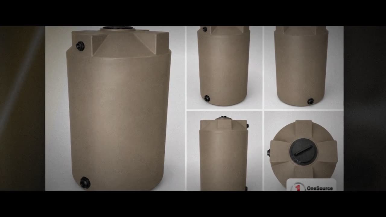 Bushman 200 Gallon Plastic Vertical Water Storage Tank in Mocha video