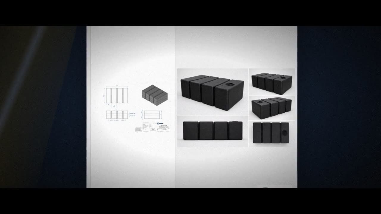 Bushman 700 Gallon Rectangle Water Storage Tank in Black video