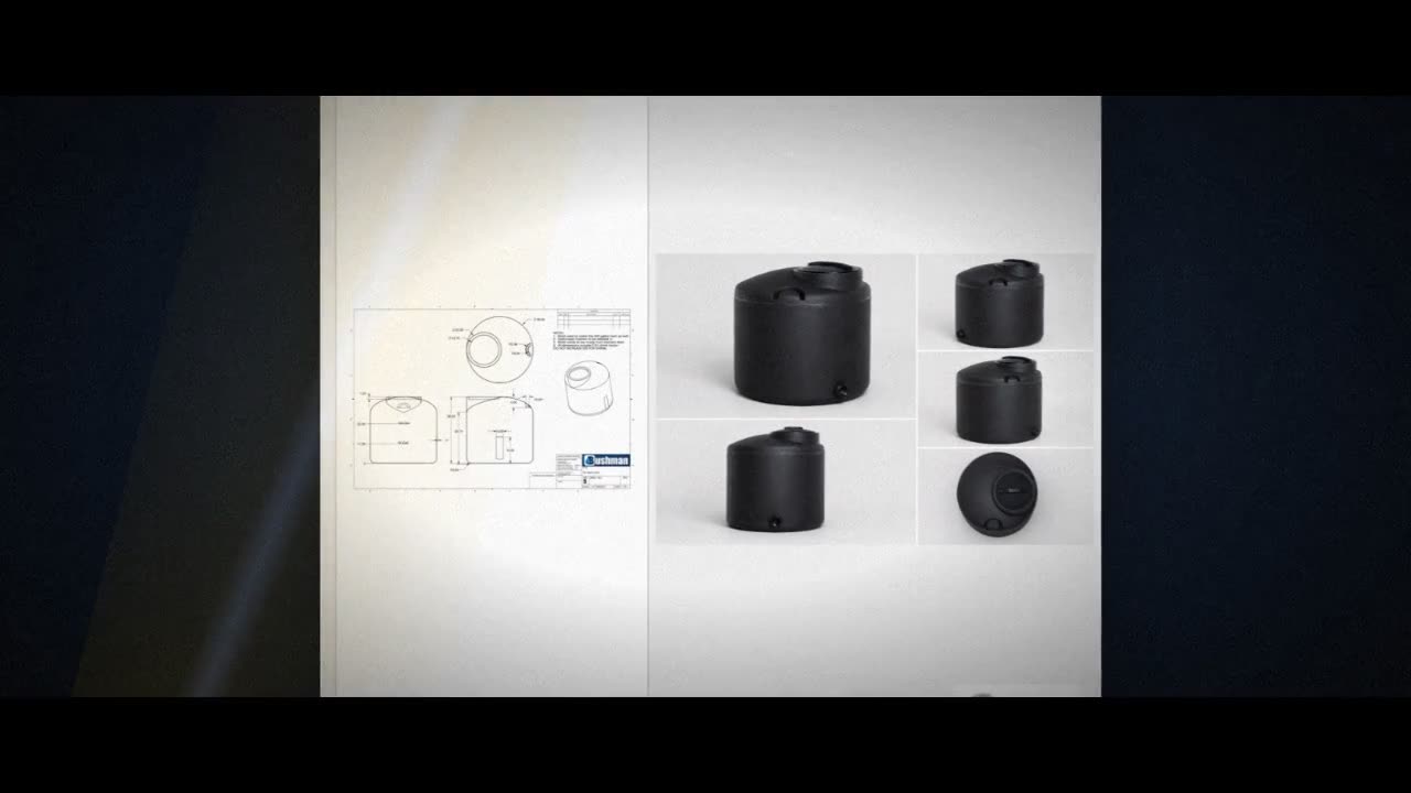 Bushman 165 Gallon Water Storage Tank Black video